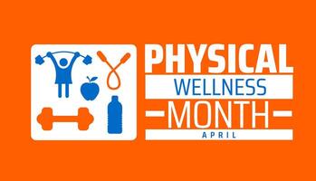 Physical Wellness Month geometric shape pattern background vector