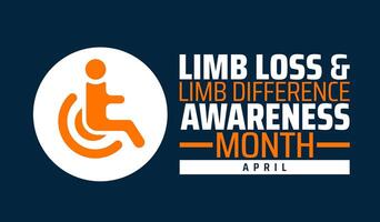 Limb Loss and Limb Difference Awareness Month background vector
