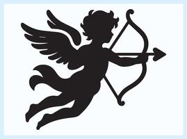 Mythological Cupid in Action, Spreading Love and Affection vector