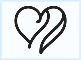 Heart Shape with Elegant and Stylish Details vector