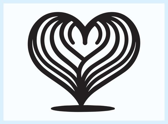 Creative Heart Shape Signifying Love and Affection