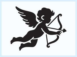 Romantic Cupid Shooting an Arrow with Grace and Elegance vector