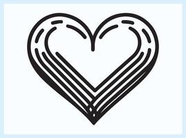 Artistic Heart Silhouette Depicting Passion and Affection vector