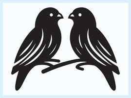 Love Birds Sitting on a Swing in a Romantic Scene vector