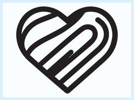 Stylized Heart Design Perfect for Romantic Themes vector
