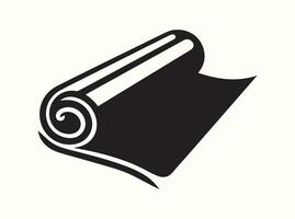 Solid Black Graphic of a Baking Parchment Roll vector