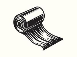 High-Quality Silhouette of a Plastic Wrap Roll vector