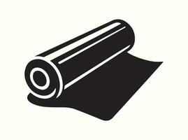 Baking Paper Roll Silhouette, Simple Black Design vector