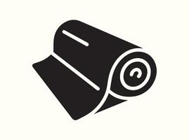 Baking Parchment Roll Silhouette in Black vector