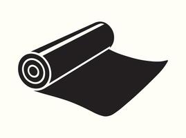 Solid Black Silhouette of a Roll of Baking Parchment vector