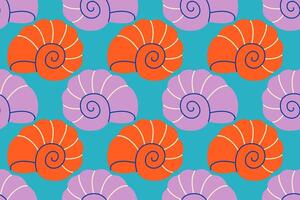 Seamless lilac yellow pattern with waves. Hand drawn trendy flat style wavy pattern. illustration vector