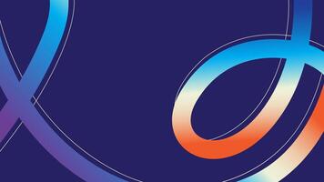 Abstract Retro Color Background with Dynamic Gradient Line. 3D Curve Ribbons. Wavy Rainbow Graphic Design vector