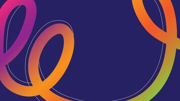 Abstract Retro Color Background with Dynamic Gradient Lines. 3D Curve Ribbons. Wavy Rainbow Graphic Design vector