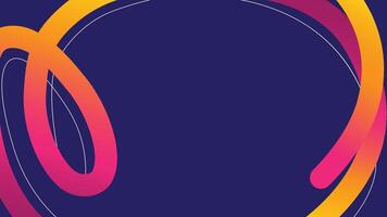 Abstract Retro Color Background with Dynamic Gradient Lines. 3D Curve Ribbons. Wave Rainbow Graphic Design vector