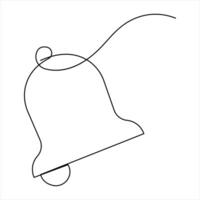 Bell continuous single line drawing of concept. outline of Bell linear design illustration vector