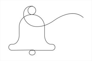 Bell continuous single line art drawing of concept. outline of Bell linear design illustration vector
