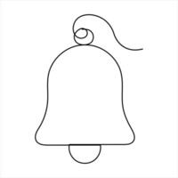 Bell continuous single line drawing of concept. outline of Bell linear design vector