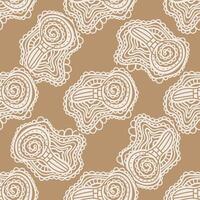 Seamless pattern with doodle ornaments vector