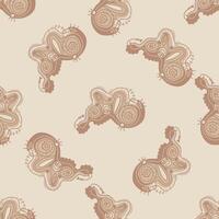 Seamless pattern with doodle ornaments. texture. vector