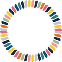 colorful round frame for text. Modern Art graphic. Geometric empty frame with space for your text vector