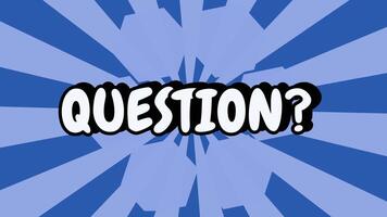 Question - Segment intro footage video