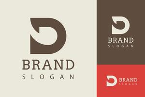 Minimal branding Logo template, D logo template, New D logo. vector