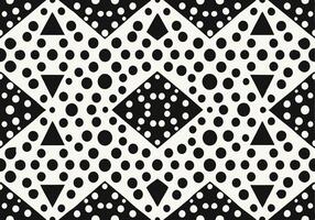 Abstract Geometric Black White Polka Dot Triangle Diamond Pattern vector