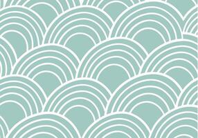 Abstract Teal and White Arc Pattern Seamless Design vector