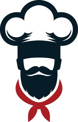 chef hat with beard and mustache icon