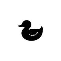 creative duck icon for advertising and product packaging vector