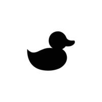 simple and cute duck icon for digital and print design vector