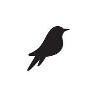 Simple black bird icon on white background vector