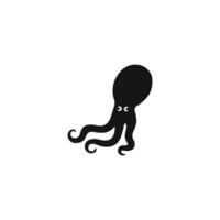 black octopus icon for digital and print use vector