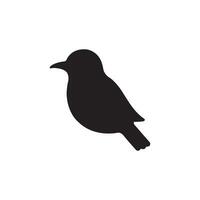 Black rain bird silhouette on white background vector