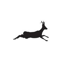 Jumping Deer Silhouette for Speed, Grace, and Motion Concepts vector