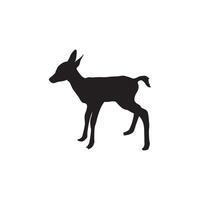 Cute Baby Deer Silhouette for Wildlife and Nature Designs vector