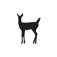 Baby Deer Silhouette for Grace, Speed, and Playful Concepts vector
