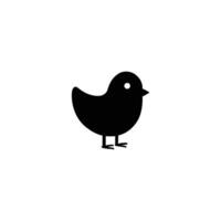 Minimalist Chicken Chick Silhouette for Logos and Badges vector