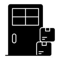 Conceptual design icon of door delivery graphics vector