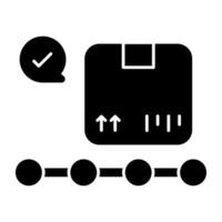An editable design icon of logistic chat graphics vector