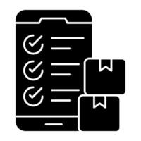 Perfect design icon of mobile list graphics vector