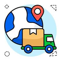 A perfect design icon of global delivery location vector