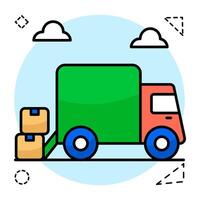Perfect design icon of cargo loading vector