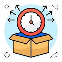 Perfect design icons of delivery time vector