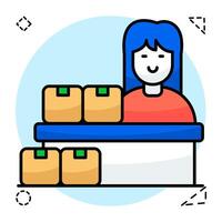A design icon of logistic reception vector