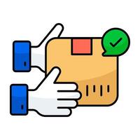 Editables design icon of giving parcel vector