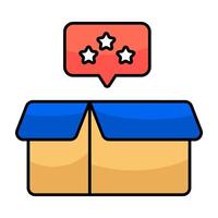 Flat design icons of customer feedback vector