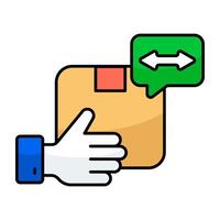 Editable design of giving parcel vector