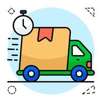 Perfect design icon flat of delivery time vector