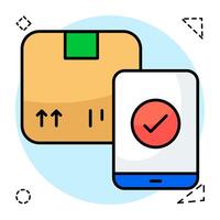 Perfect design icon of mobile parcel icons vector